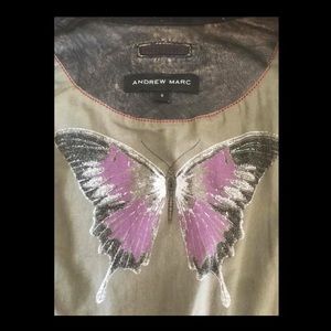 Andrew marc leather coat